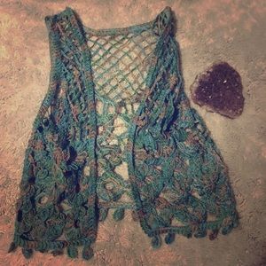 Handmade yarn vest
